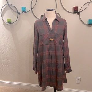 Anthropologie Plaid Tunic